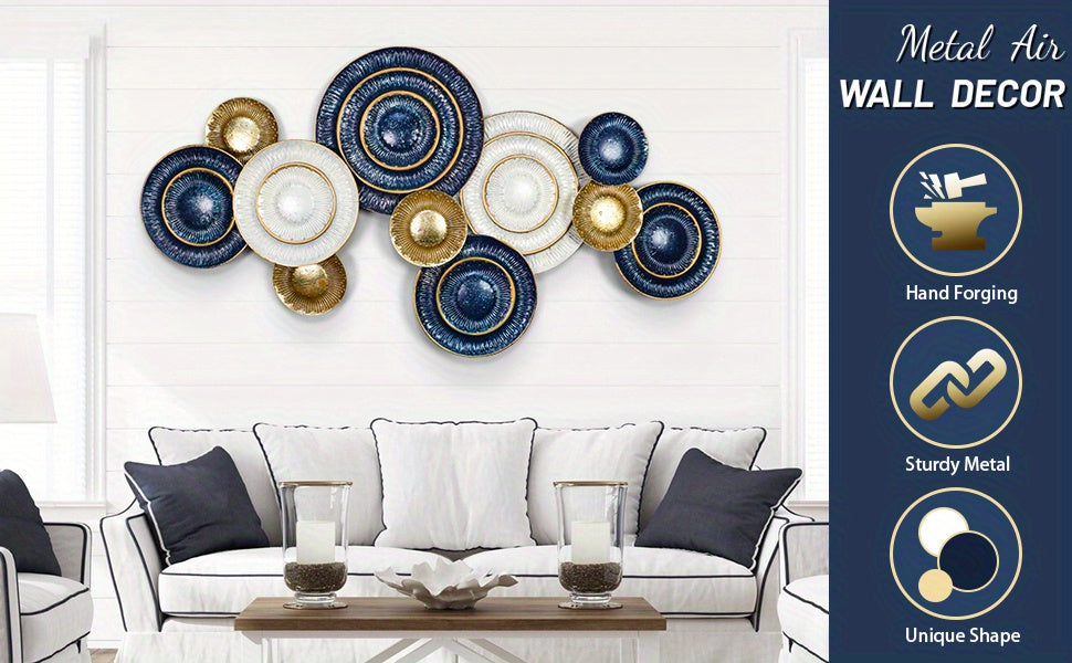 Modern Luxury Circular Metal Wall Sculpture