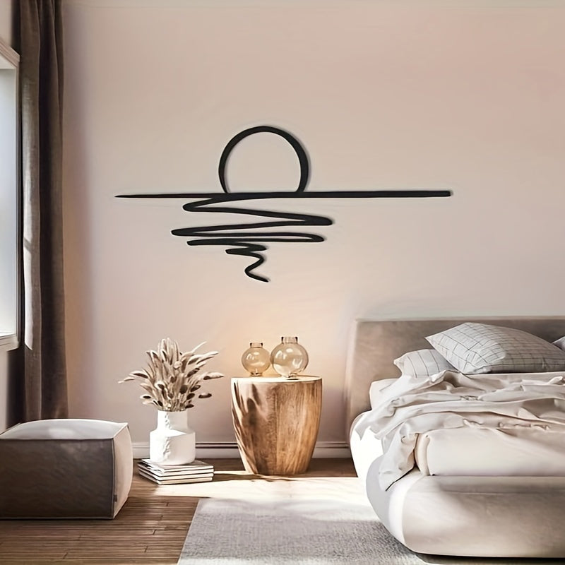 Metal Sun Line Wall Decoration