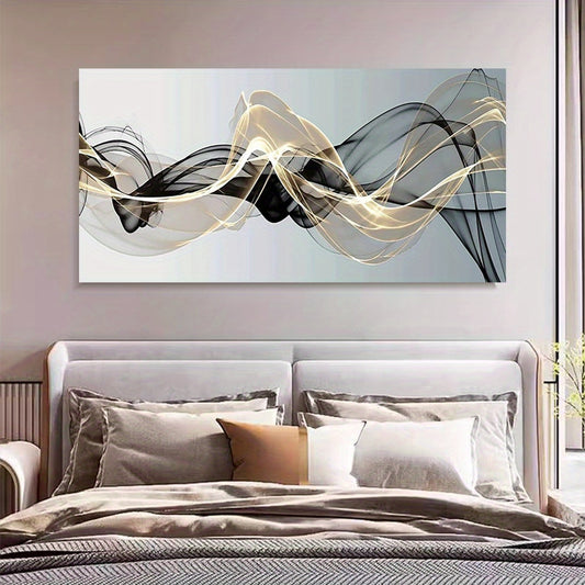 Modern Abstract Ribbon Canvas Art