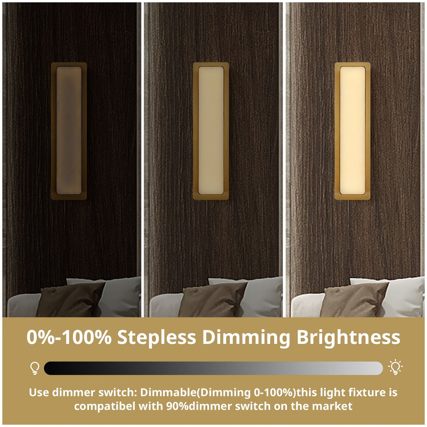 Dimmable Modern Alabaster Mounted Sconces