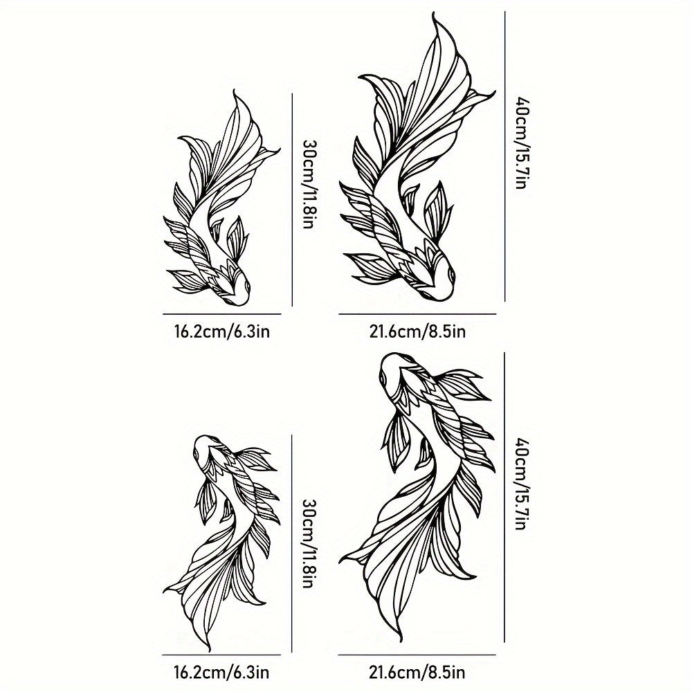 Metal Koi Fish Wall Decoration