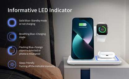 Wireless 3-In-1 Charging Station