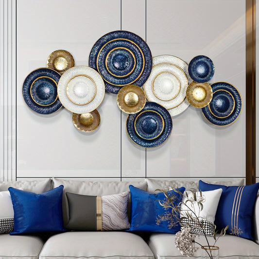 Modern Luxury Circular Metal Wall Sculpture