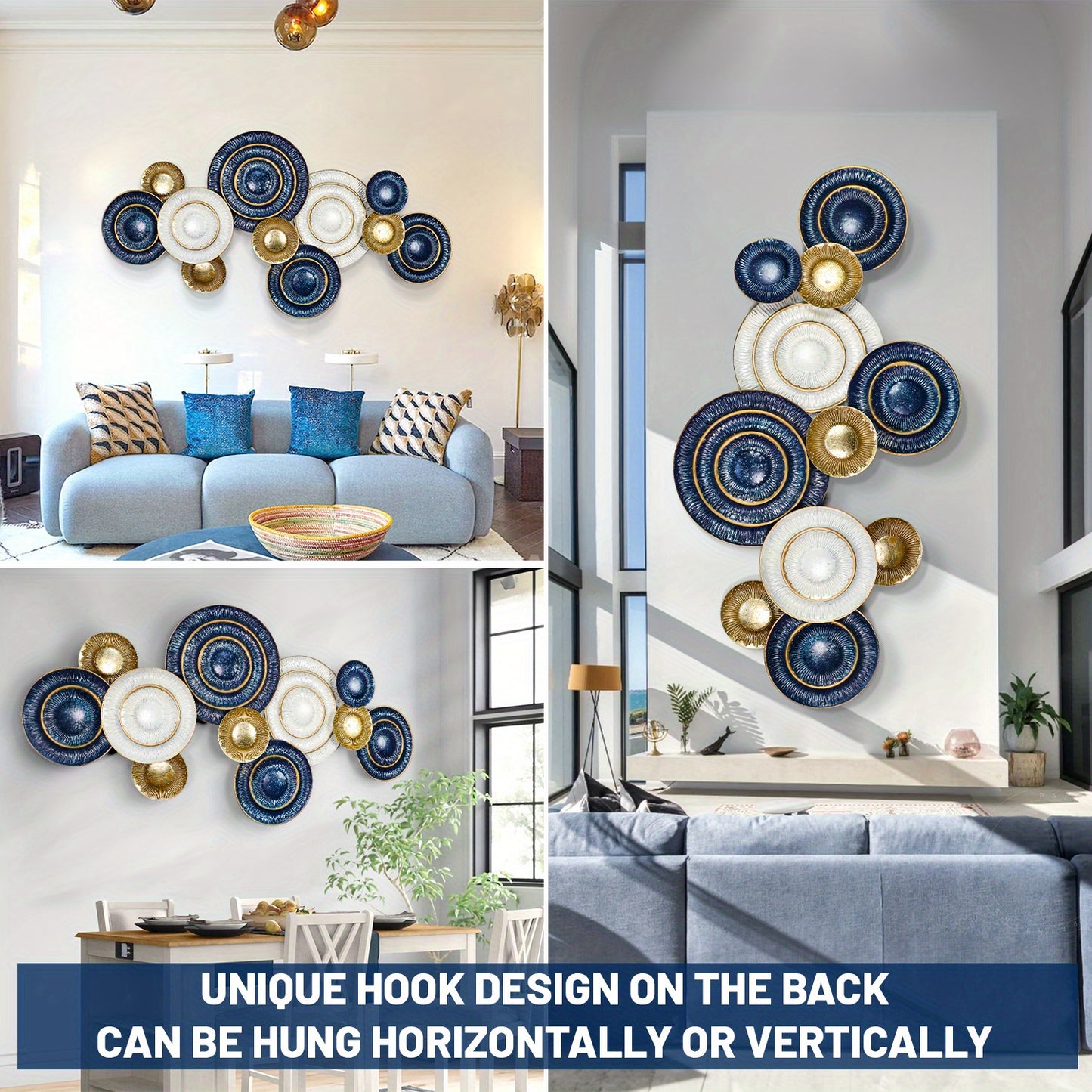 Modern Luxury Circular Metal Wall Sculpture
