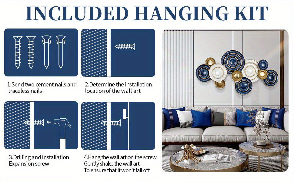 Modern Luxury Circular Metal Wall Sculpture