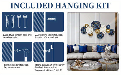 Modern Luxury Circular Metal Wall Sculpture