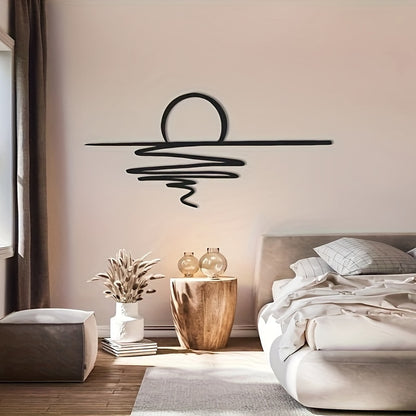 Metal Sun Line Wall Decoration