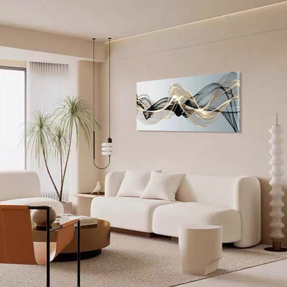 Modern Abstract Ribbon Canvas Art