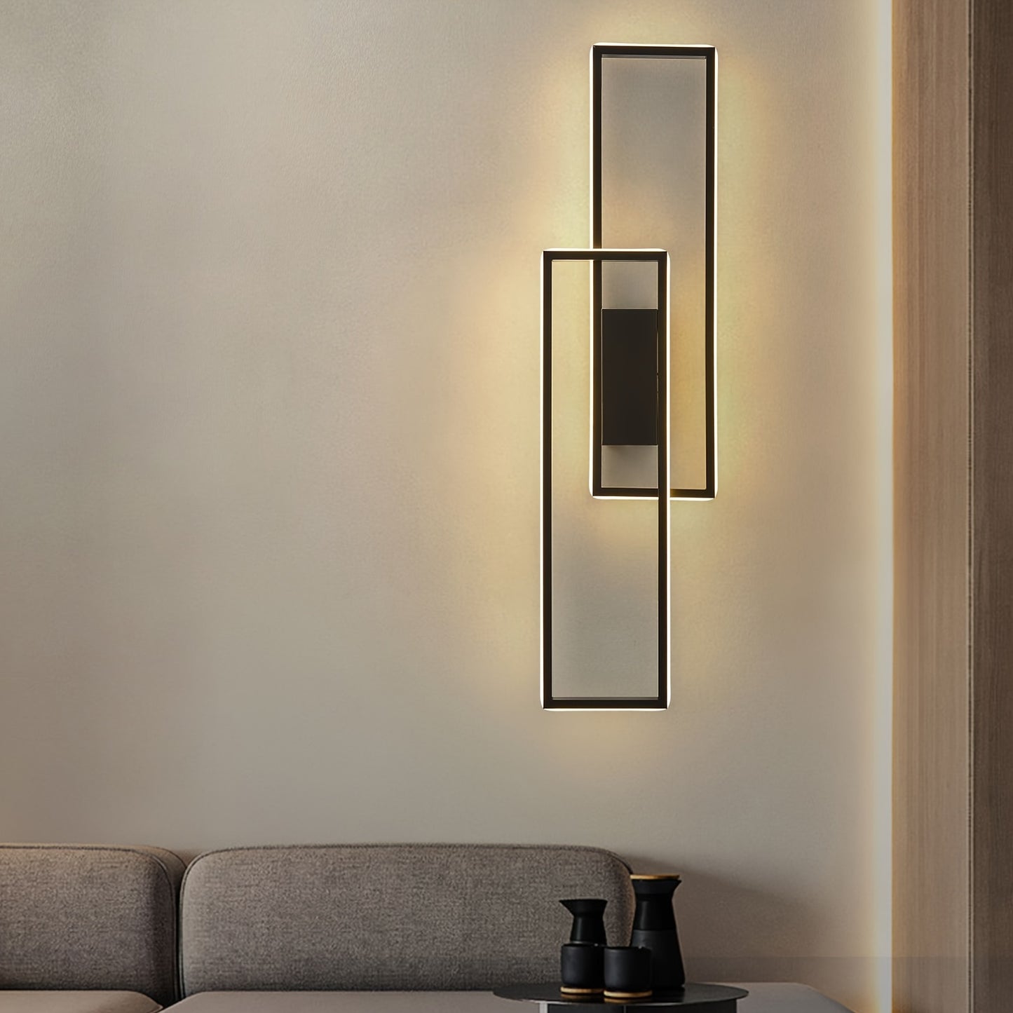 LED Metal Wall Sconce Lighting Fixture Remote Control