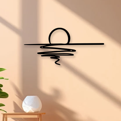 Metal Sun Line Wall Decoration