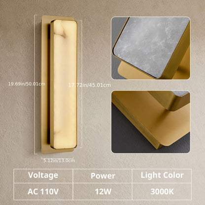 Dimmable Modern Alabaster Mounted Sconces