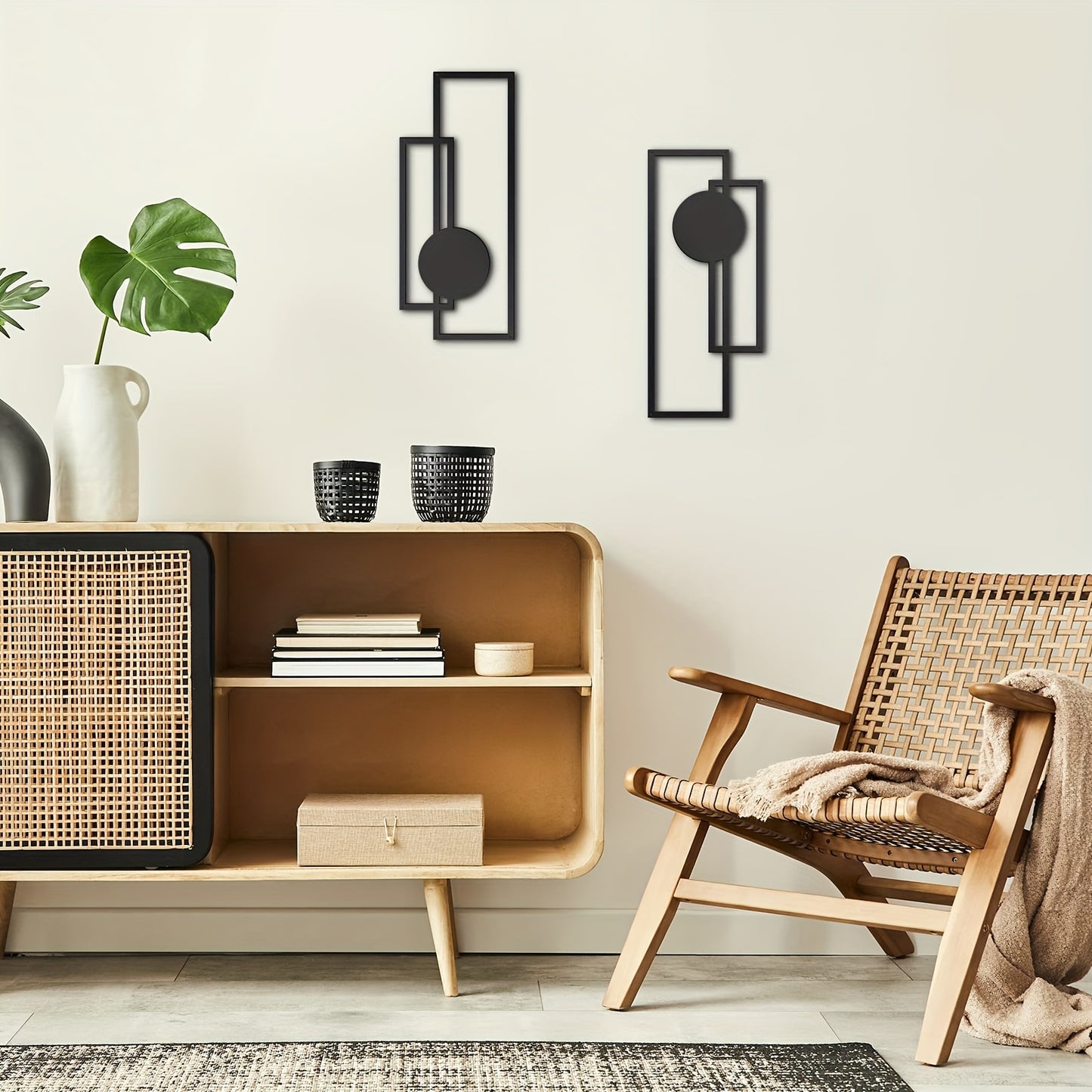 Small Metal Minimalist Geometric Modern Abstract Wall Art