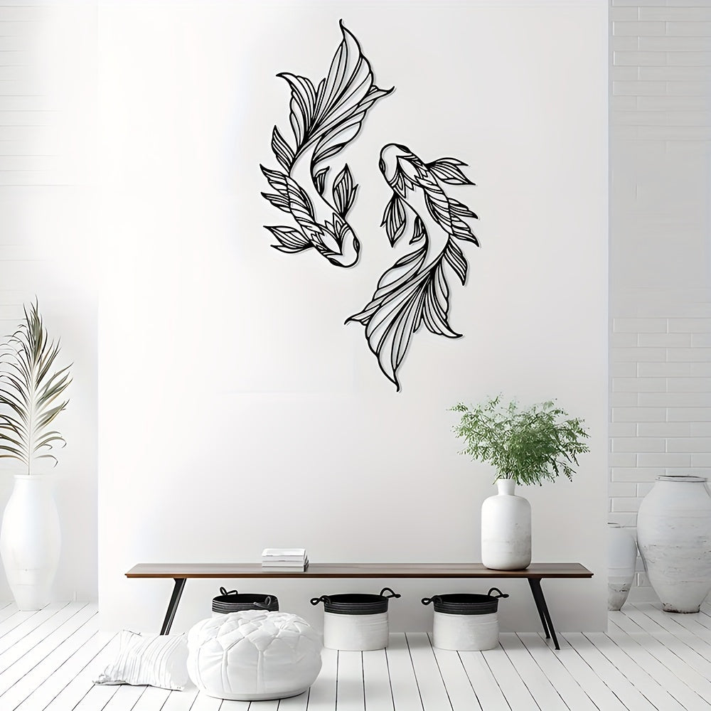 Metal Koi Fish Wall Decoration