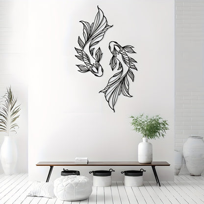 Metal Koi Fish Wall Decoration