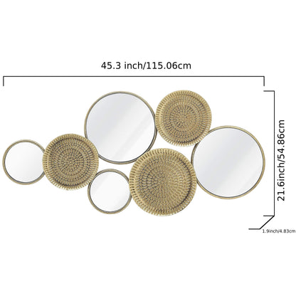 Gold Modern Metal & Mirror Wall Decoration