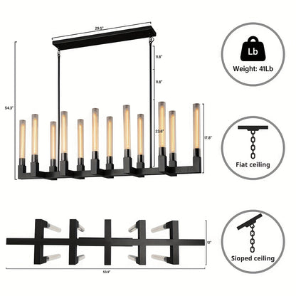 Glass LED Farmhouse Chandelier