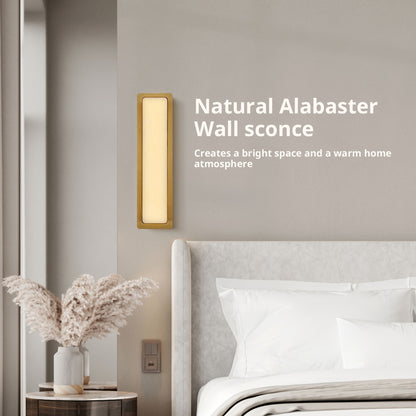 Dimmable Modern Alabaster Mounted Sconces