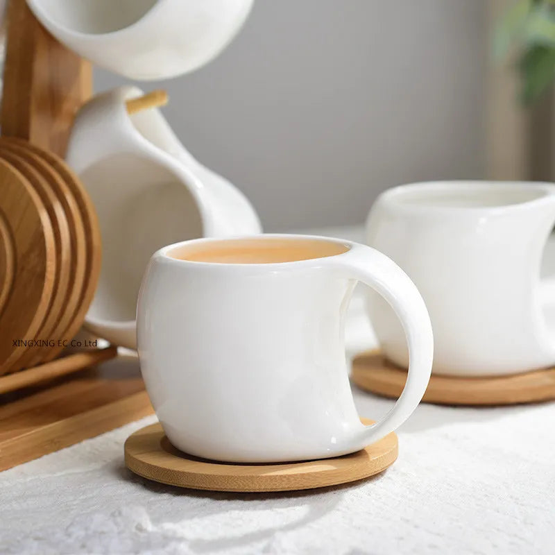 Bamboo Holder Cup & Coaster Set