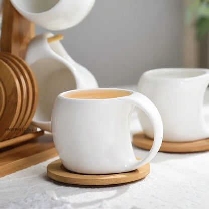 Bamboo Holder Cup & Coaster Set