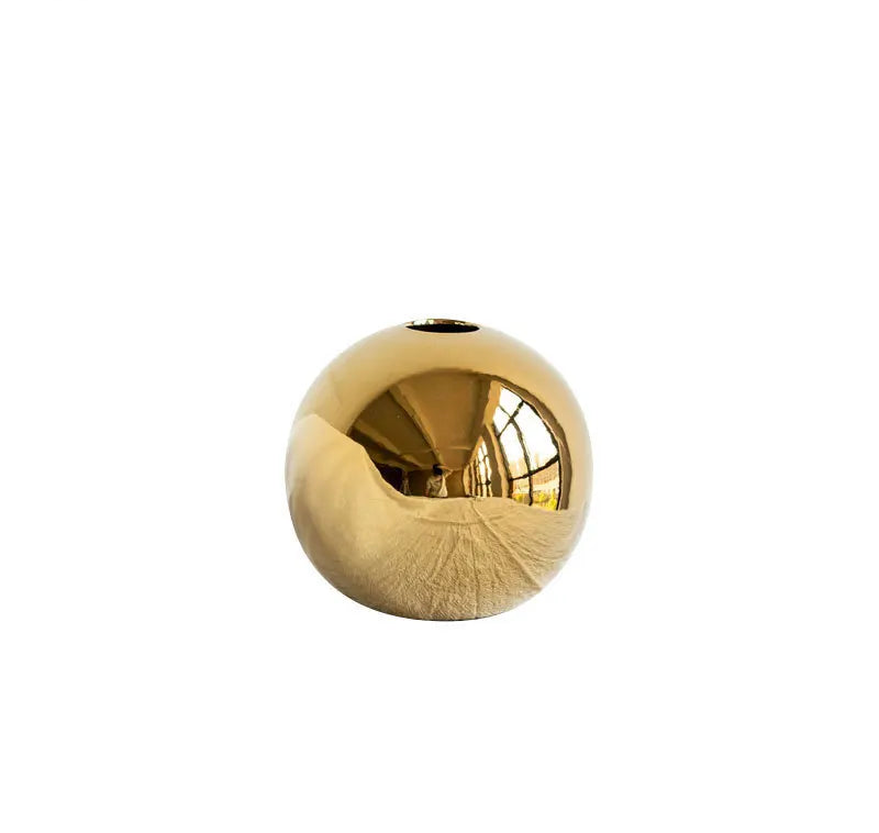 Plating Golden Ball Ceramic Vase