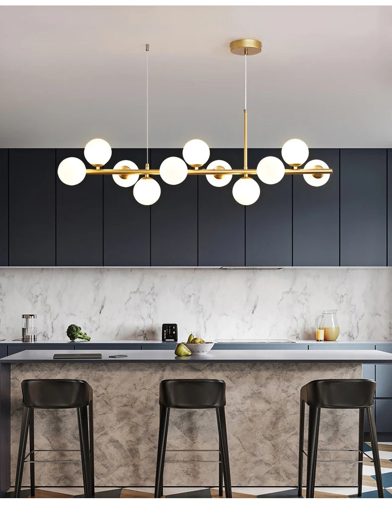 Hanging Modern LED Glass Ball Pendant