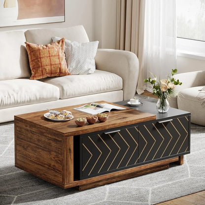 Length Adjustable Dual-Tone Coffee Table