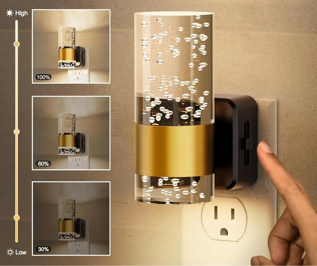 LED Gold Bubbly Night Light