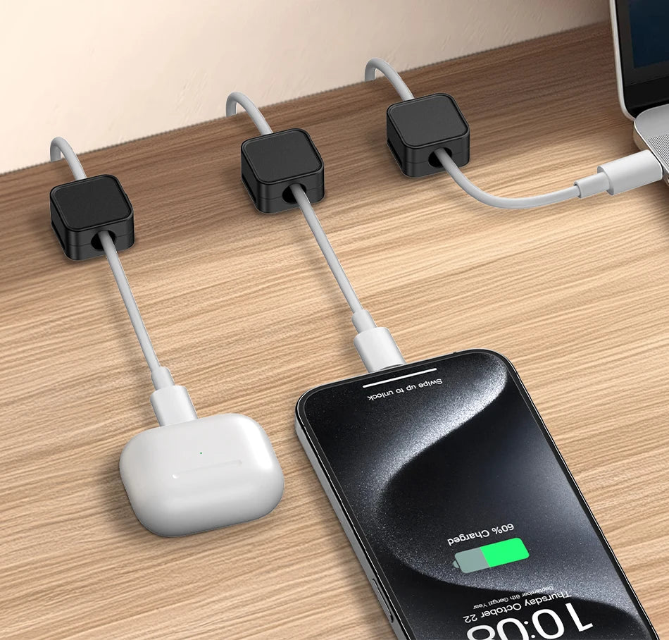 Magnetic Adhesive Cable Organizing Clips