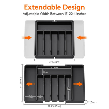 Adjustable Silverware Drawer Organizer