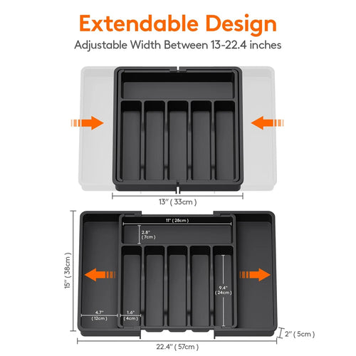 Adjustable Silverware Drawer Organizer