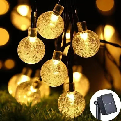 Outdoor Crystal Ball LED String Lights