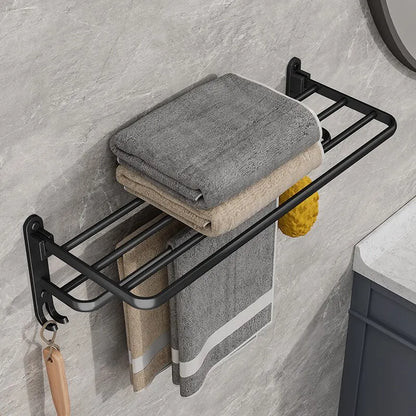 Folding Towel Holder With Hook