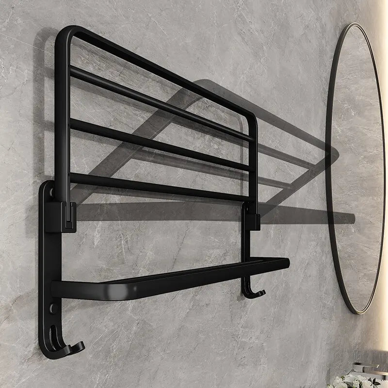 Folding Towel Holder With Hook