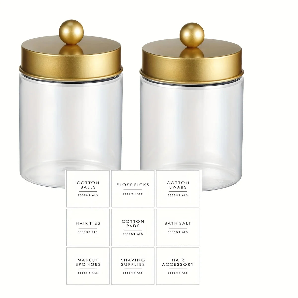 Gold Essential Holders With Labels
