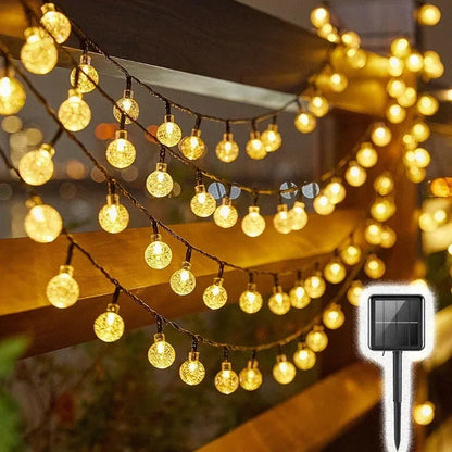 Outdoor Crystal Ball LED String Lights
