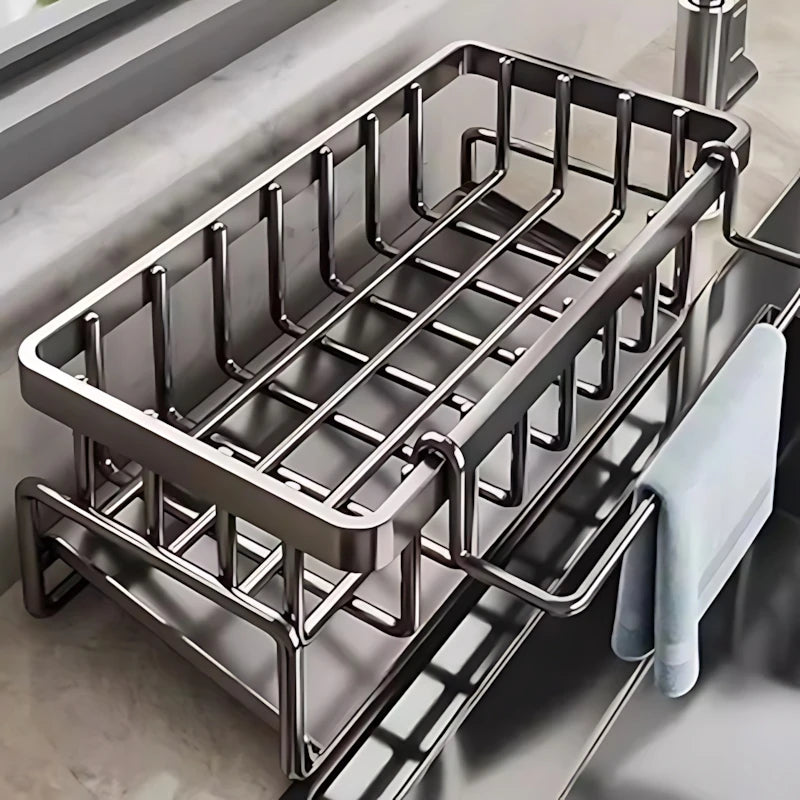 Stainless Steel Draining Kitchen Sink Organizer