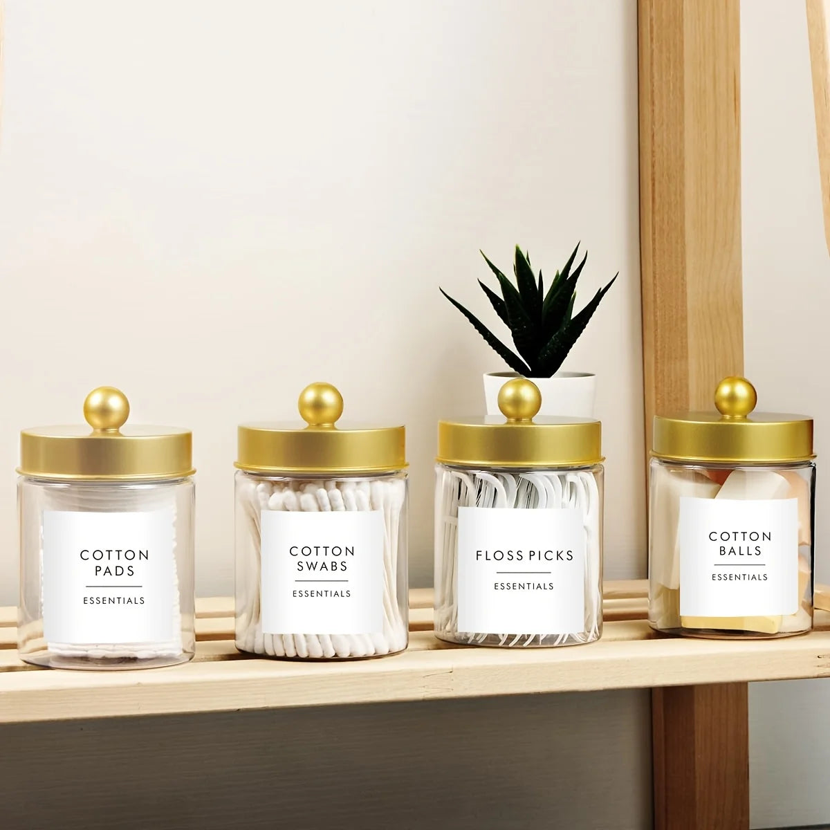 Gold Essential Holders With Labels