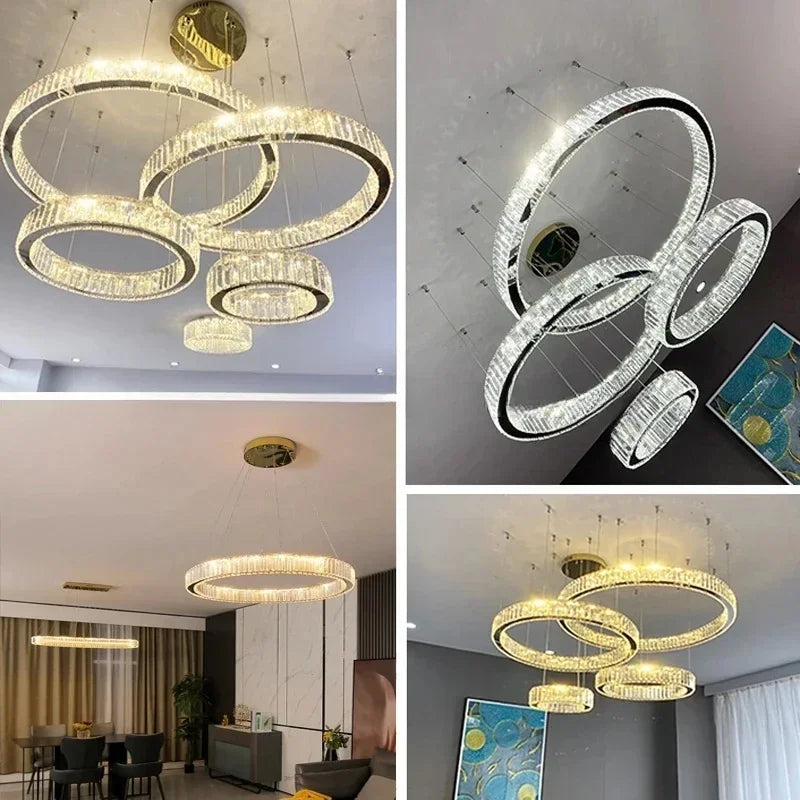 Modern Luxury Crystal LED indoor Chandelier