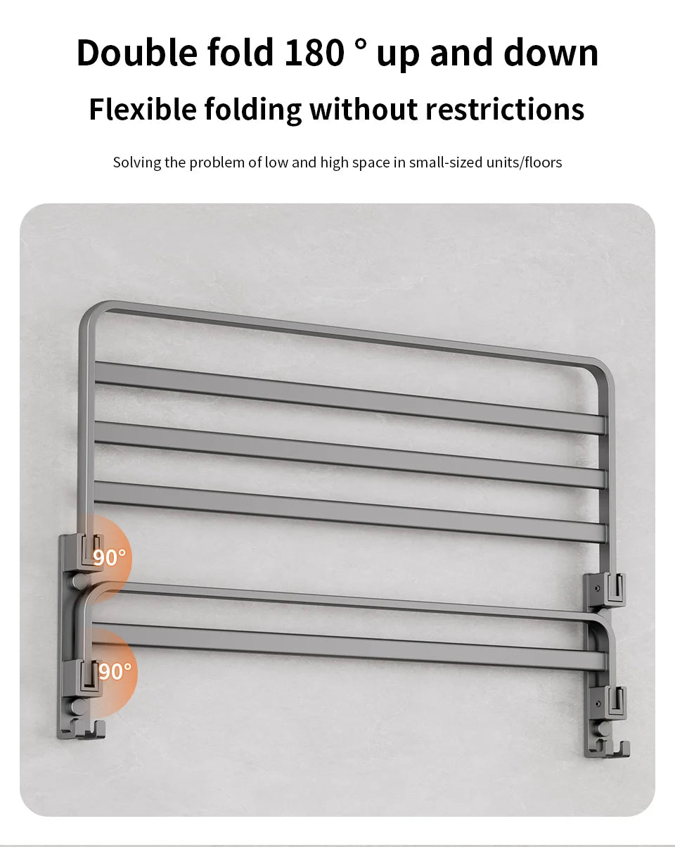 Folding Towel Holder With Hook