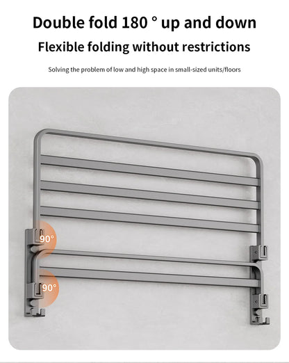 Folding Towel Holder With Hook