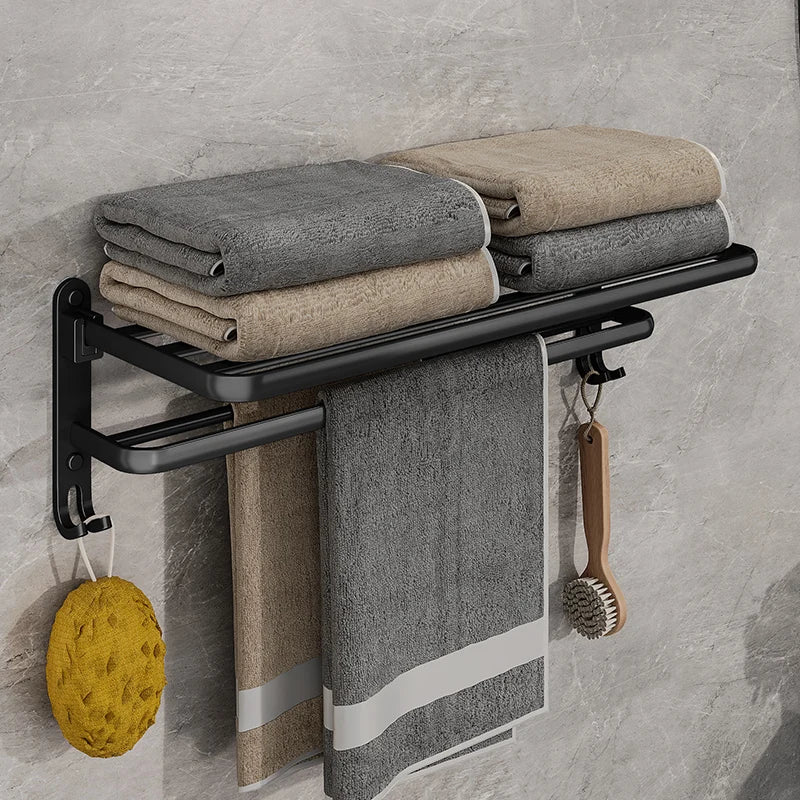 Folding Towel Holder With Hook