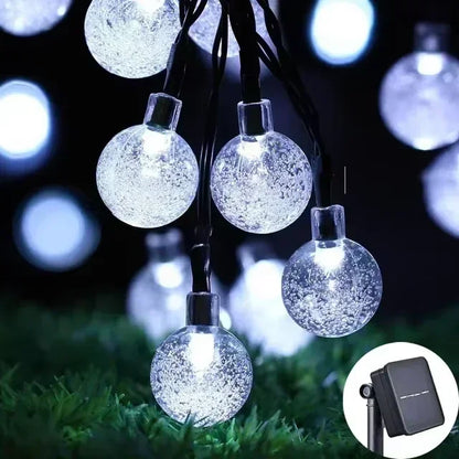 Outdoor Crystal Ball LED String Lights