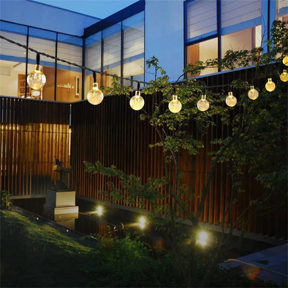 Outdoor Crystal Ball LED String Lights