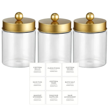 Gold Essential Holders With Labels