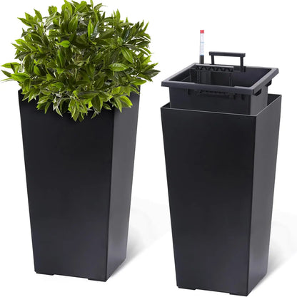 Tall Self-Watering Planter Set (Set of 2)