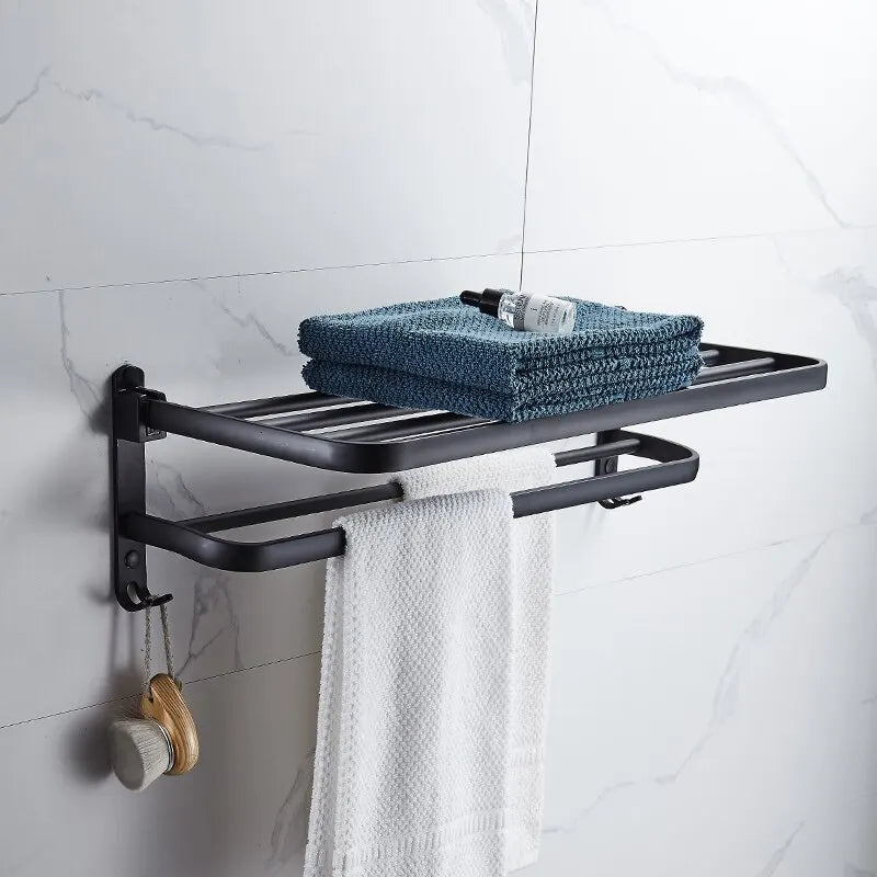 Folding Towel Holder With Hook