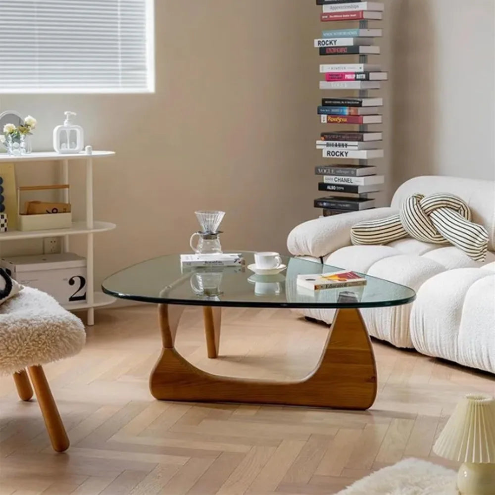 Modern Abstract Glass Coffee Table