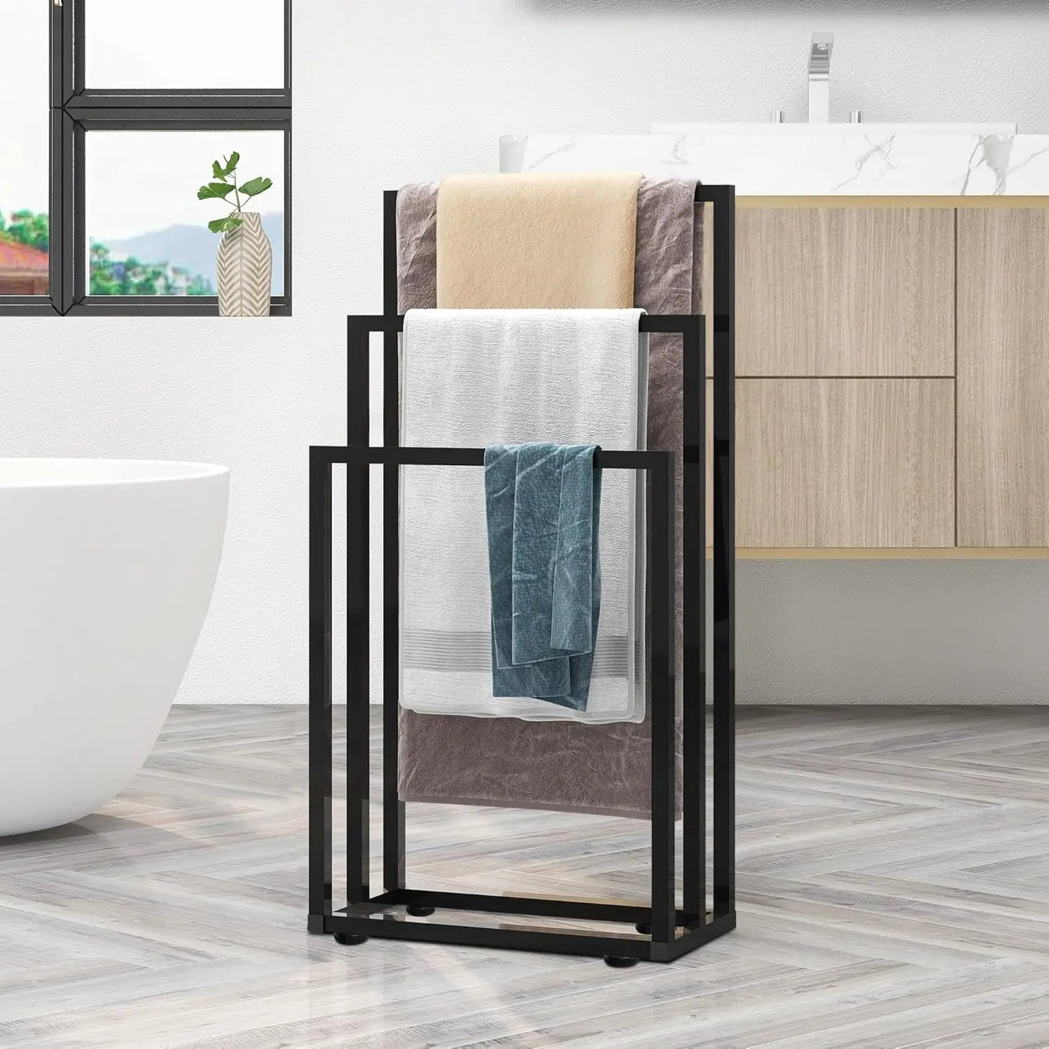 3-Tier Modern Metal Towel Holder