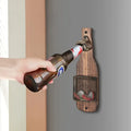 Wooden Wall Mounted Beer Bottle Opener