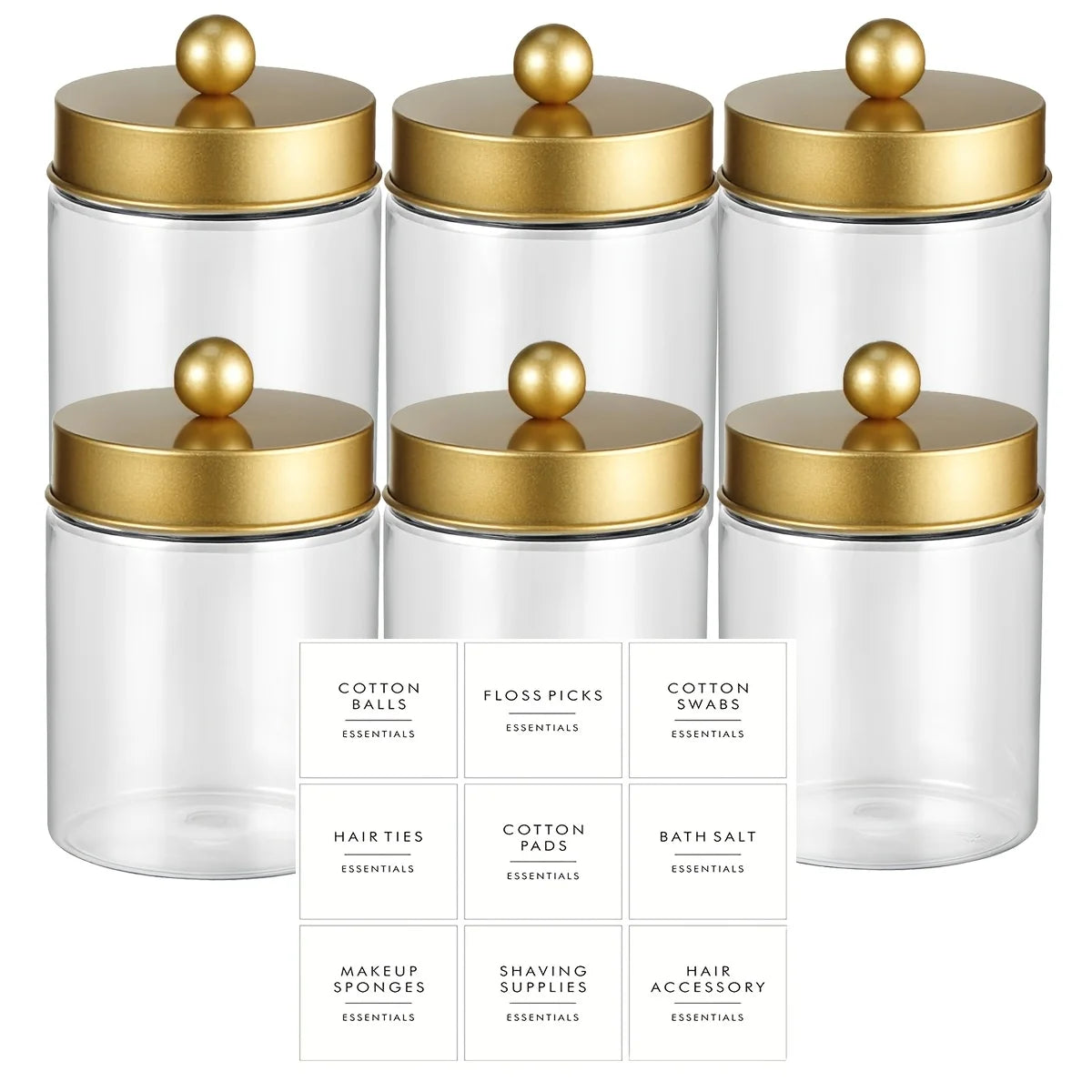 Gold Essential Holders With Labels